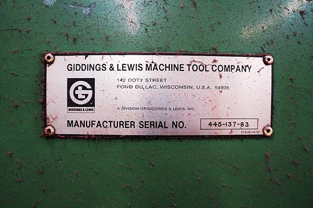 5" GIDDINGS & LEWIS ... CNC HORIZONIAL BORING MILL (PLAIN TABLE)